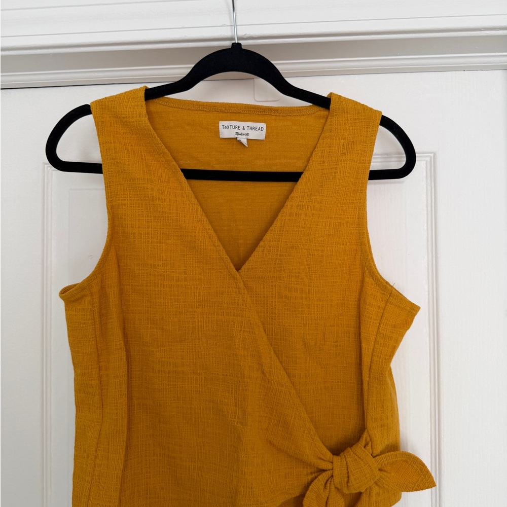 Madewell Texture & Thread Mustard Top